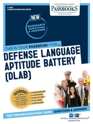 cover image of Defense Language Aptitude Battery (DLAB)